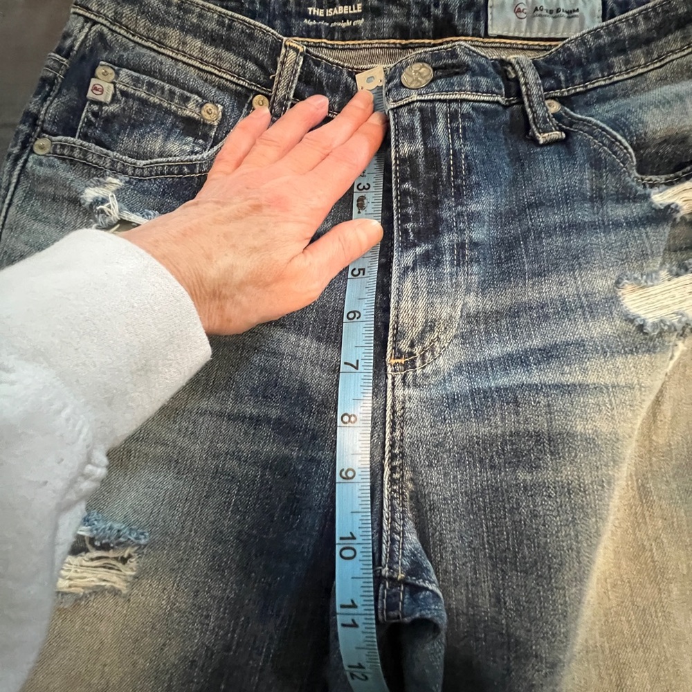 3/$25 AG jeans, The Isabelle, High rise straight crop, Size 28. - Picture 7 of 8